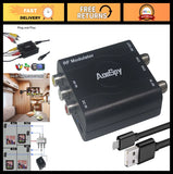 VHF Coaxial Modulator CVBS Adapter w/Channel 3/4 Switch for DVD, Blu-ray, PS4, X