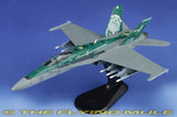 Hobby Master 1:72 F/A-18A Hornet model, green and gray on black display stand