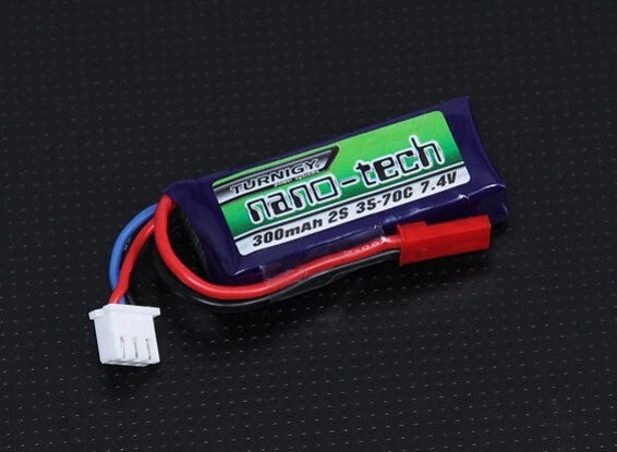 TURNIGY NANO-TECH 300mAh 2S 7.4V 35-70C LIPO BATTERY JST RC 1/24 LOSI TRUGGY SCT Battery