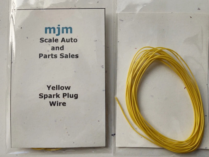 6 Feet Yellow Spark Plug Wire 1/24 1/25 Scale Models With Red Boot Material