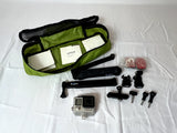 GoPro HERO4 Action Camera, Silver - w/ full mounting accessory kit and case