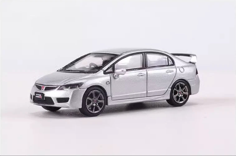 DCT 1/64 Scale Honda Civic TYPE R FD2 Silver Color Diecast Alloy Model Car Gifts