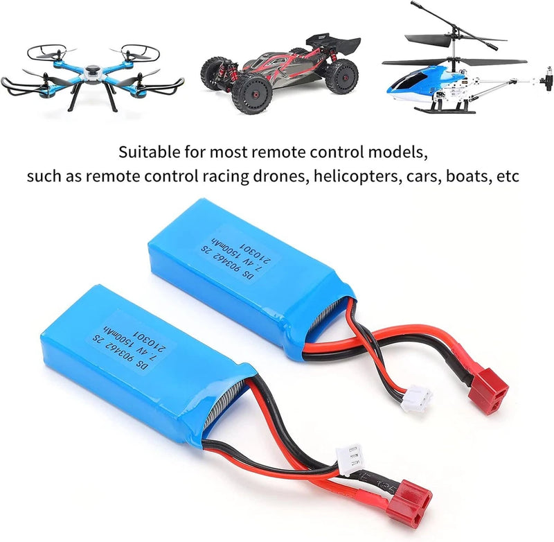 7.4V 1500MAH 15C Lipo Battery T Plug For WLtoys A959-b/A969-b/A979-b/K929-B