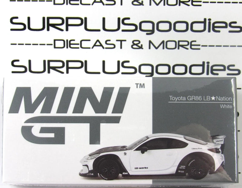 2025 Mini-GT Overseas Edition: White TOYOTA GR86 LB-Nation Item #MGT00769-L