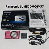 Panasonic Lumix DMC-FX77 Compact Camera Pink w/ Battery Inside