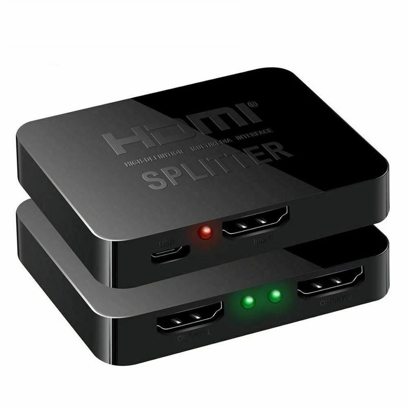 1080P 4K 1x2 HDMI Splitter 1 To 2 Video Converter Amplifier 1 In 2 Out PC To TV