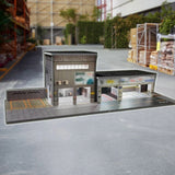 ?1/64 Diorama Diecast Garage Model LED Repair Shop Scene Parking Lot Model Scezi
