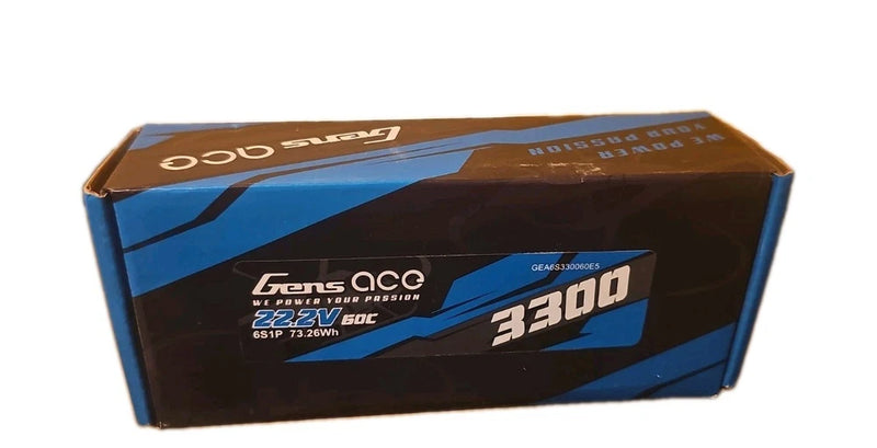 Gens Ace G-tech 3300mAh 60C 22.2V 6S Lipo Battery EC5 For Align 600 Helicopter Battery