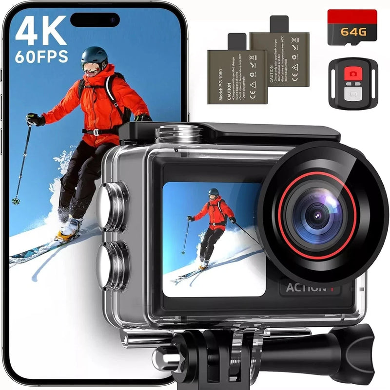 syndesmos Action Camera 4K 60FPS, 40M Ultra HD Underwater Camera !!