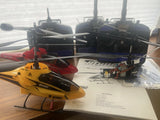 Two E-Flite Blade CX2 RC Helicopter Lot w/ Tons of Upgrades/Parts Untested