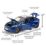 1:24 Model 3 Car Toys  Alloy Diecasts Metal Vehicles Car Model With Sound Light