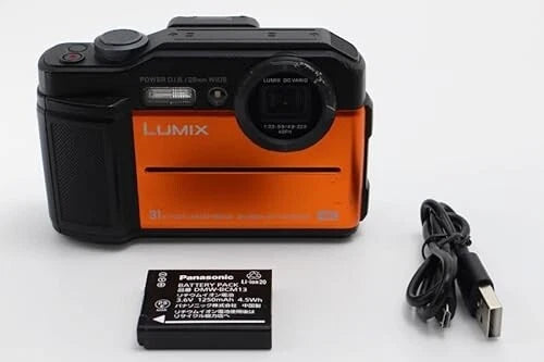 Panasonic LUMIX FT7 Compact Digital Camera  4K Orange DC-FT7-D w/Tracking japan