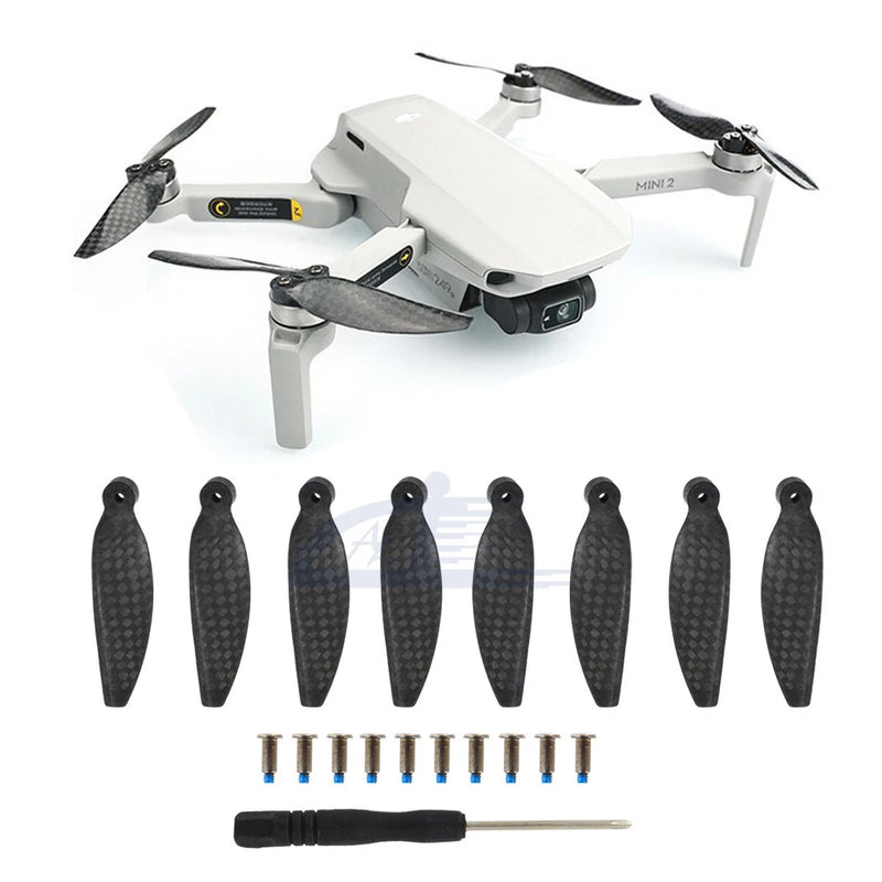 8 For DJI Mavic Mini SE Accessories Low-Noise Propellers Carbon Fiber Prop Blade