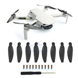 8 For DJI Mavic Mini SE Accessories Low-Noise Propellers Carbon Fiber Prop Blade