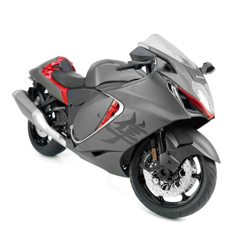 1/9 Suzuki Hayabusa Motorcycle Model Diecast Toy Car Toys for Boys Kids Gray Battery