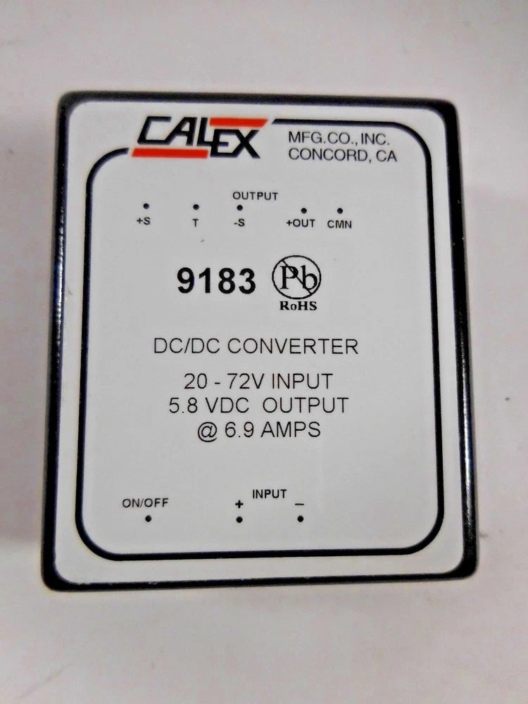 CalEx 9183 DC/DC Power Converter (Input: 20-72 V, Output: 5.8 VDC @ 6.9 A) "NEW"