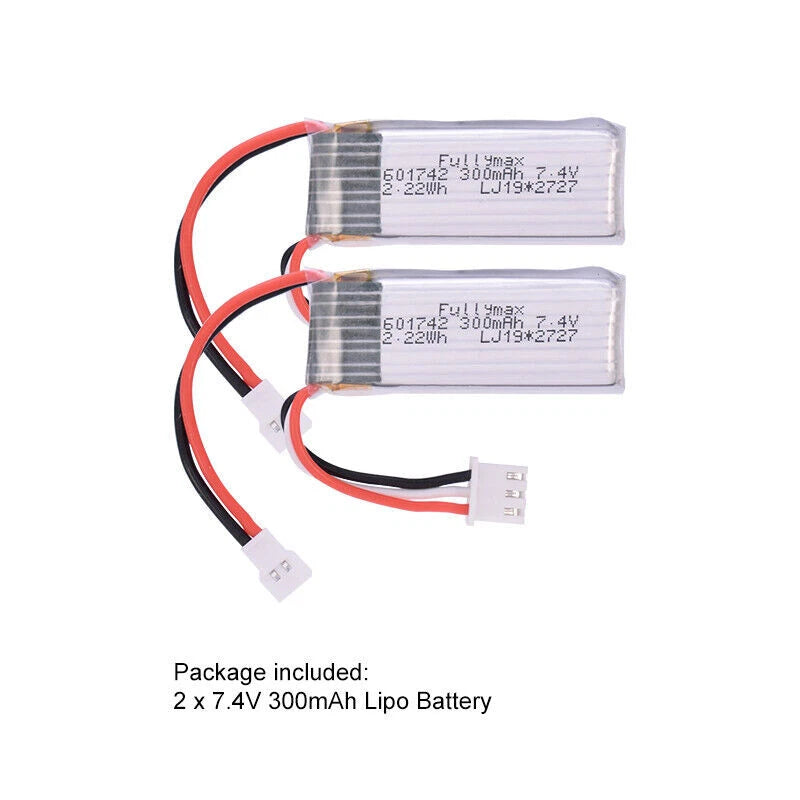 2pcs RC Airplane Battery 7.4V 300mAh for F959 F959S Aircraft  XK A800 A600 Part