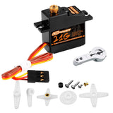 Digital micro servo with 25T arm, full-metal gear, black case and colored leads