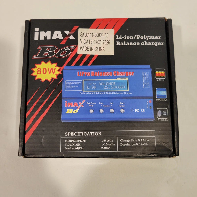 New IMax B6 80w Li-ion Poylmer Balance Charger LiIon LiPo LiFe NiCD NiMH Lead Pb Battery