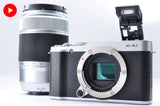 [N Mint] FUJIFILM X-A1 Silver + EBC XC 50-230mm F4.5-6.7 OIS Lens #1684