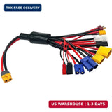 RC Lipo Battery Charger Adapter Connector Splitter Wire 10 in 1 Octopus Convert Battery