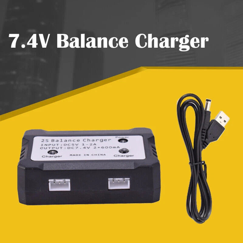 2IN1 600mA 7.4V 2S Lipo Battery Balance Charger for Syma X8C Battery Input DC5V Battery