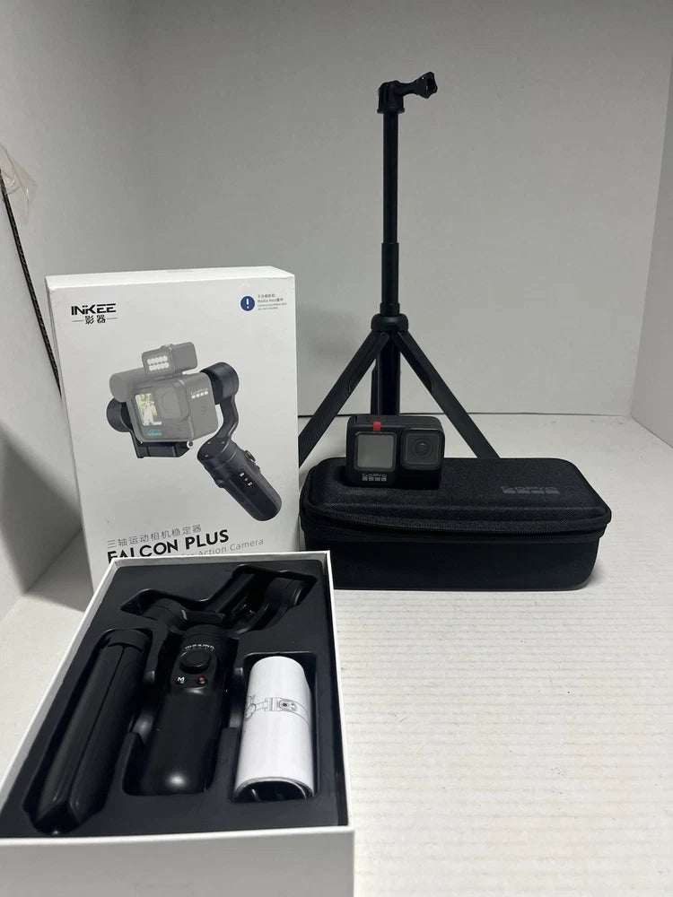 GoPro HERO9 Black Camera w/ INKEE Falcon Plus 3-Axis Gimbal + Tripod BUNDLE!