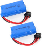WPL D12 Battery 7.4V 10C 600mAh Lipo Battery for WPL D12 RC Truck Car 2PCS