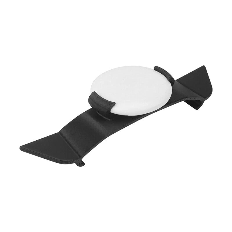 Drone airtag locator bracket mount holder, black with white disc