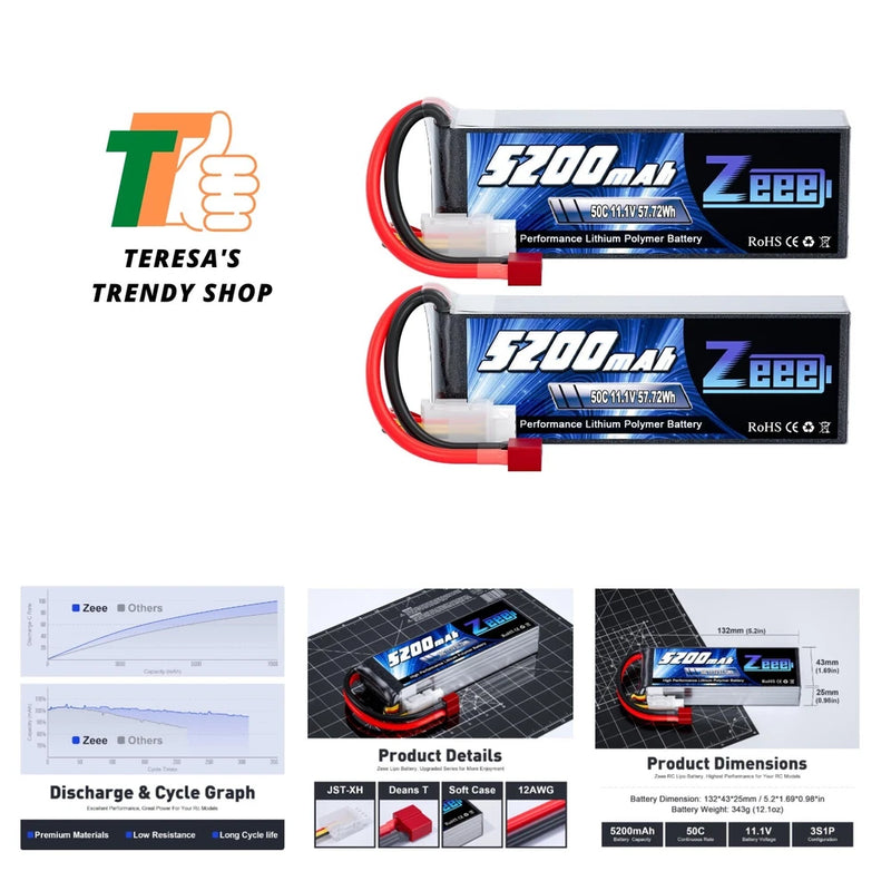 3S Lipo Battery with Deans T Connector Soft Case for RC Plane DJI Quadcopter ... Battery