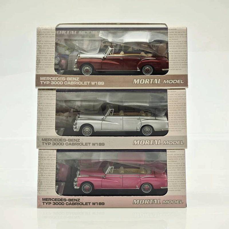 Mortal 1/64 300D Convertible Retro Car Models Collection Diecast