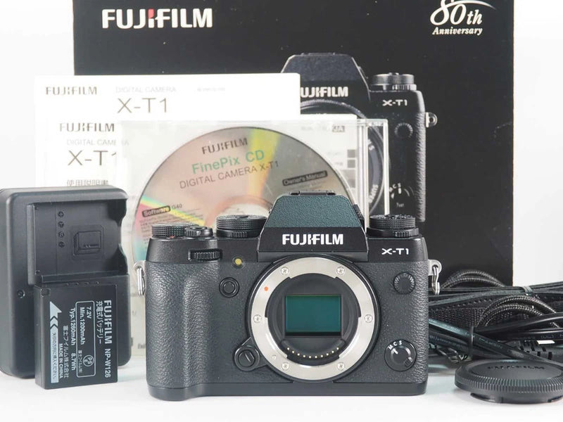 Fujifilm X-T1 16.3MP Mirrorless Digital Camera Body Black Very Good Battery