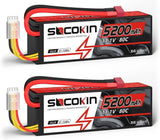 3S Lipo Battery 11.1V 5200mAh Lipo Battery with Deans T Connector Hard Case 80C