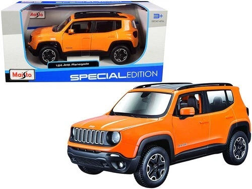 2017 Jeep Renegade 1/24 Scale Diecast Model by Maisto - ORANGE w/ BOX