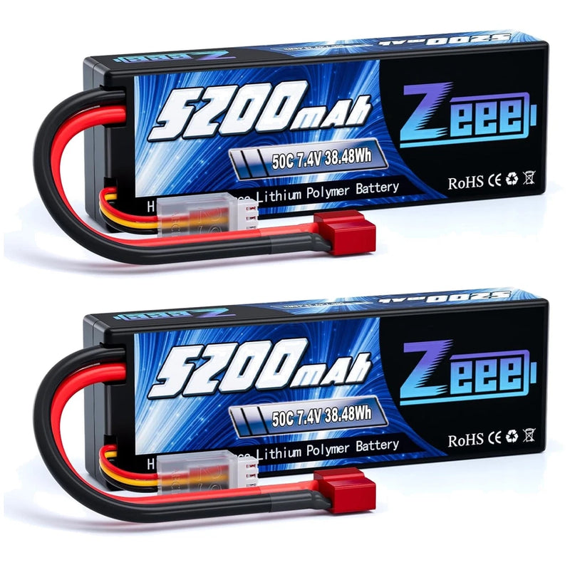 Powerful 7.4V 5200mAh Lipo Battery - 2 Pack%`` Battery
