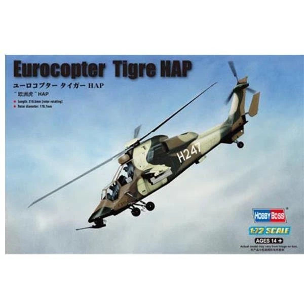 1/72 Hobbyboss Army Eurocopter EC-665 Tigre HAP Helicopter 87210 Model Plane