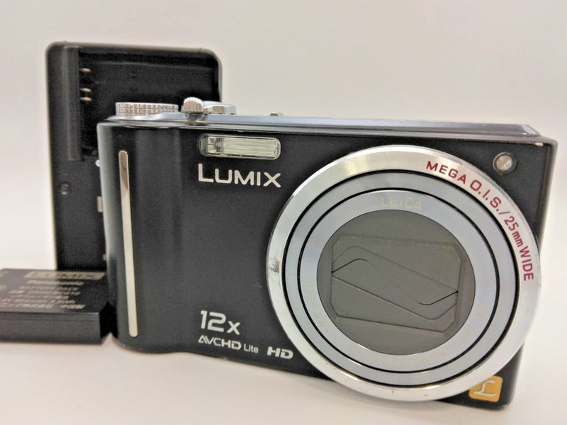 Panasonic LUMIX DMC-TZ7 Digital Camera Black Tested Working Japanese Only