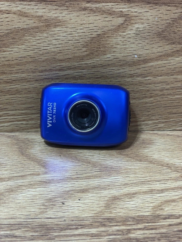 Vivitar DVR783HD Blue 2" LCD Display 5.1MP Waterproof HD Mini Action Camcorder