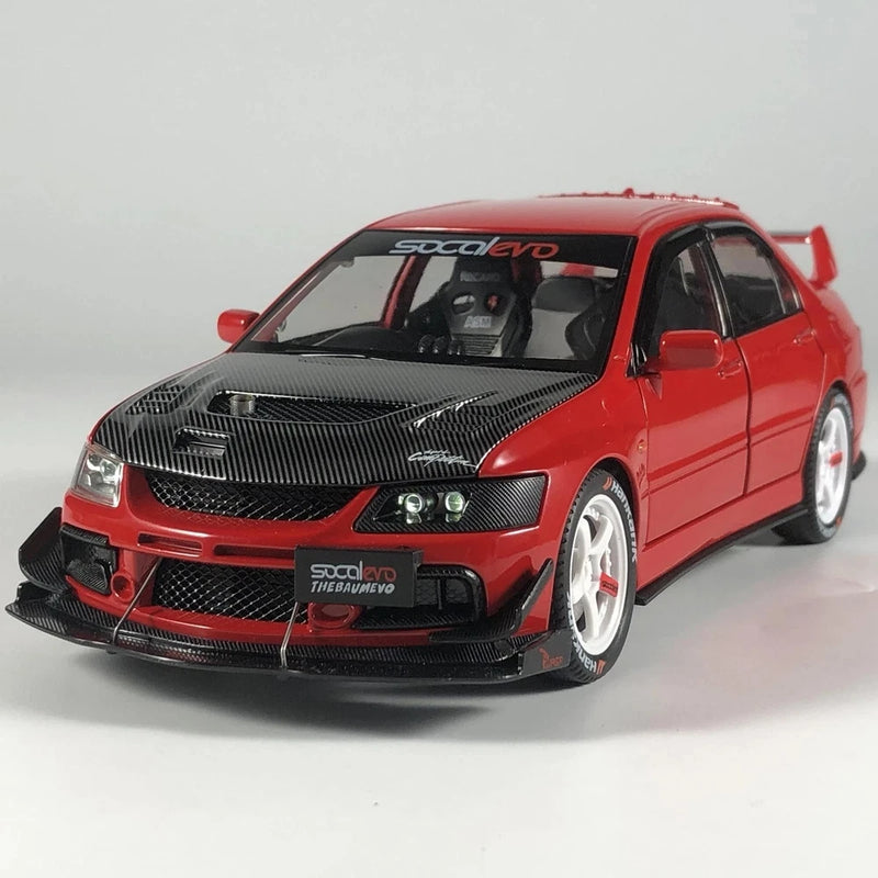 1:24 Mitsubishi Lancer EVO9 JDM Modified Alloy Diecast Model Car Collectible