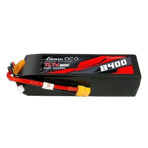 8400mAh 3S2P 60C 11.1V Gens ace Lipo Battery Pack with XT60T Plug