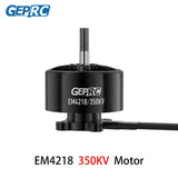 GEPRC EM4218 350KV RC drone motor with threaded steel shaft, black casing