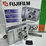Fujifilm FinePix A350 Digital Camera boxed working Memory card cables vintage