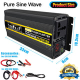 8000W Pure Sine Wave RV Power Inverter 12V 24V 48V 60V DC to 220V AC Converter