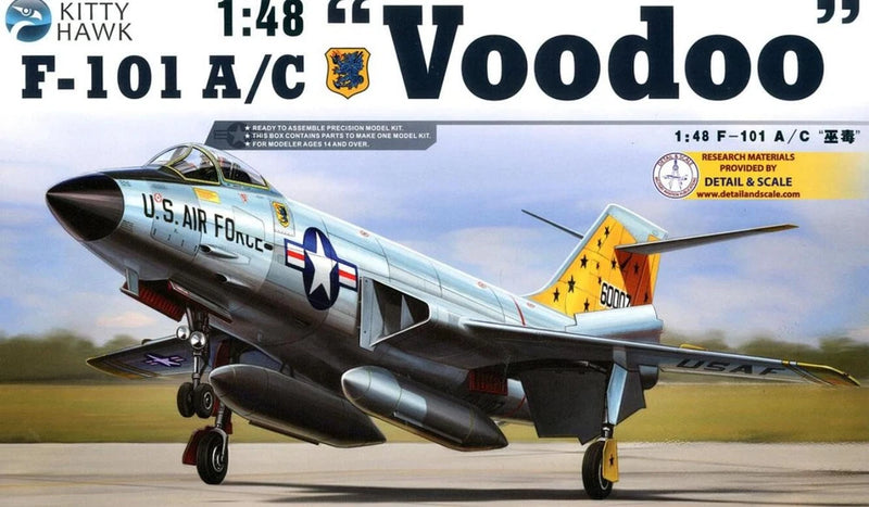 Kitty Hawk 80115 1/48 F-101A C Voodoo Model Kit Hobby Gift Display Collector New