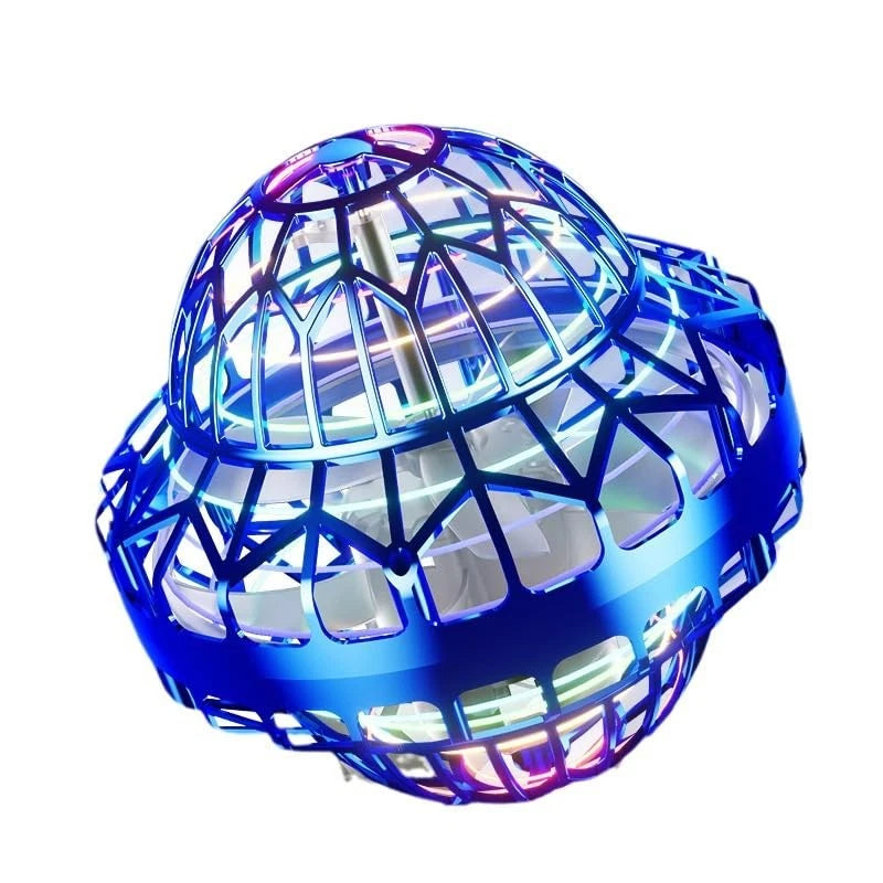 TAETOE mini kids drone, blue glowing cage with clear dome