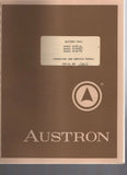 AUSTRON battery pack operating and service manual cover, Model 8198-4/8/12