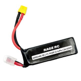 Rage RC 11.1V 3S 2200mAh Lipo with XT60 Connector; Black Marlin EX Brushless Battery