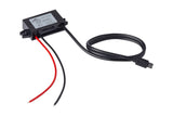 DC-DC converter module with Micro USB output and red/black wire leads