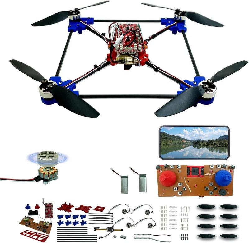 Brushless Motor Drone Kit DIY Dual Camera STEM