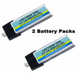 Lectron 1S600-35U 600mAh 1S 3.7V 25C LiPo (2 Pack) w/ UMX : Blade Glimpse FPV